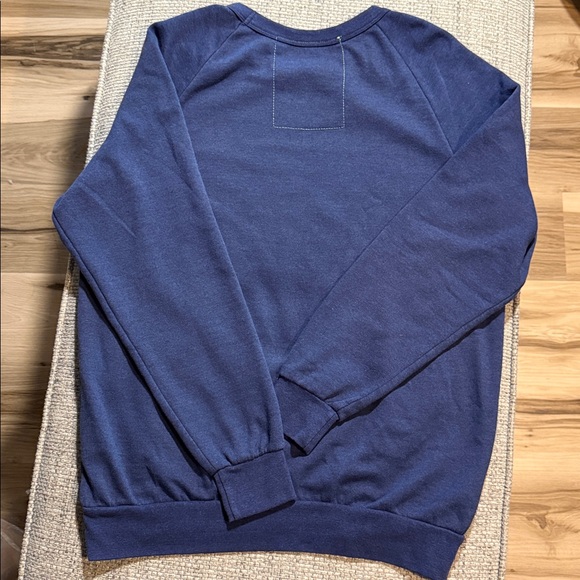 Aviator Nation Logo Pullover Sweatshirt Navy Blue Vintage Style Unisex XL - Picture 6 of 6